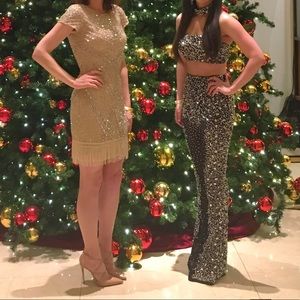 Carli Bybel two piece embellished w/ choker